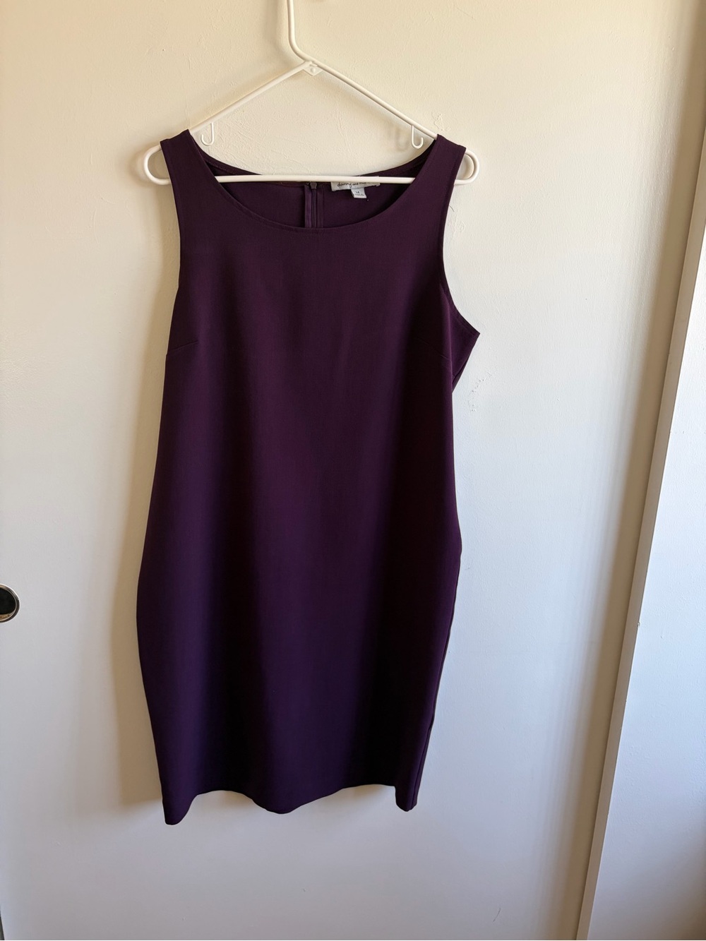 Danny & Nicole Sleeveless Plum Midi Shift Dress